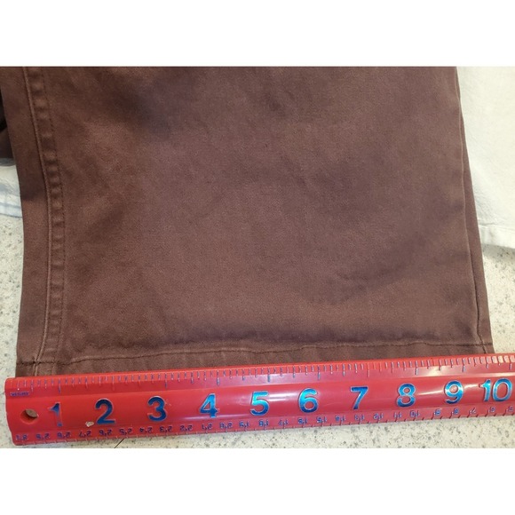 VTG Covington Womens Sz 16 Brown Brushed Bootcut Jeans Tab Loop 4 Pocket Style - Picture 9 of 11